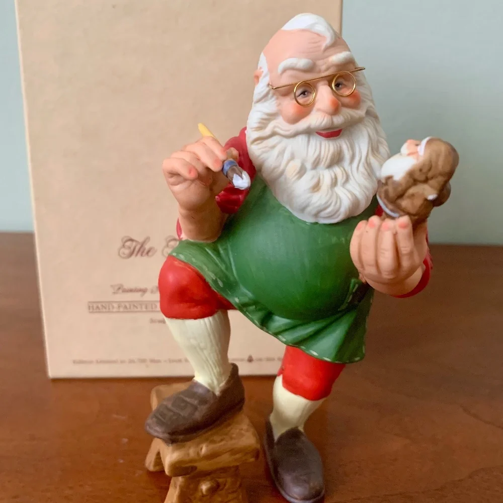 Hallmark THE TOYMAKER Painting Santa #1 Series 1986 Christmas Figurine
